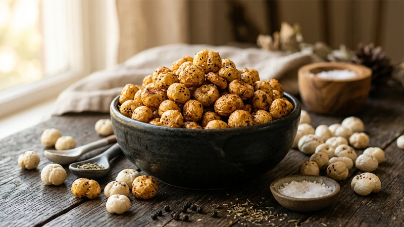 Roasted Makhana - Light, crunchy, ready to eat.