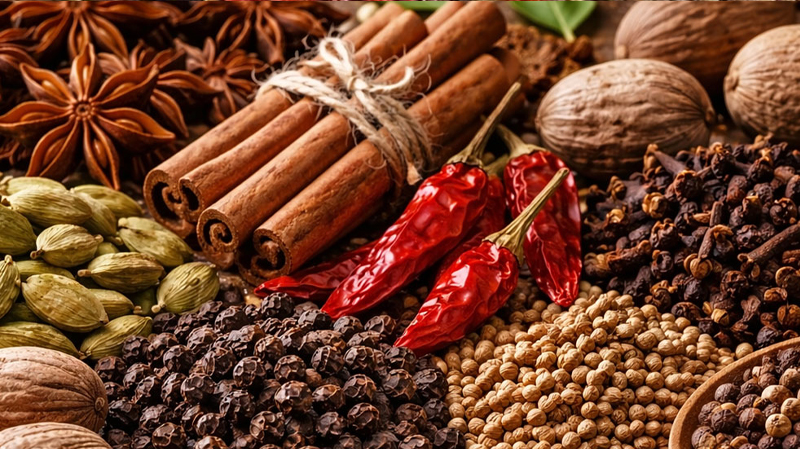 Whole Spices - Whole seeds, pods and barks.